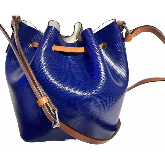 Dooney & Bourke Serena Small Bucket Bag crossbody pouch Blue Vintage 41-05 - Picture 6 of 14